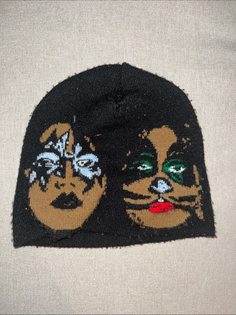 Custom Black KISS Rockband beanie